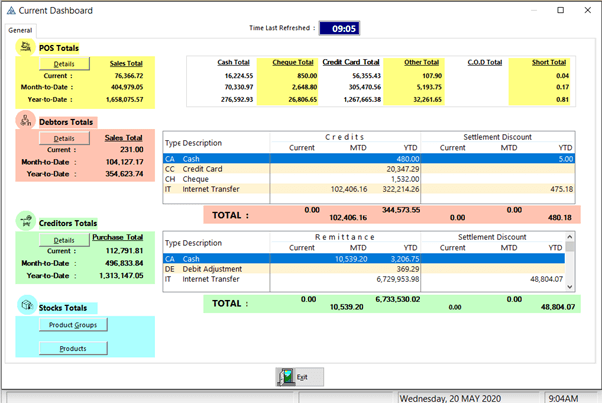 POSibility point of sale software feature screen